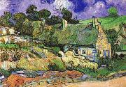 Vincent Van Gogh Thatched Cottages at Cordeville oil painting picture wholesale